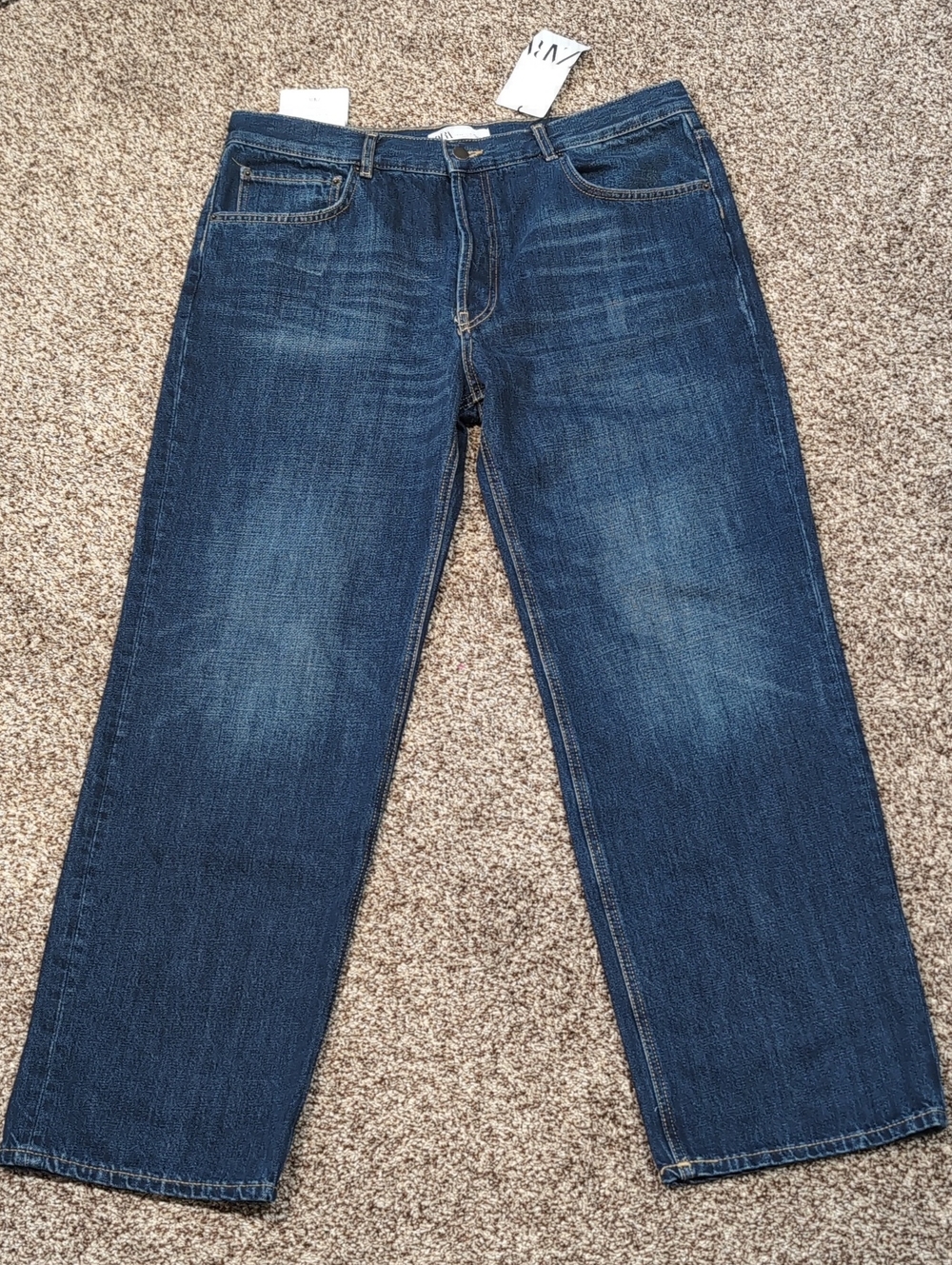 Zara The Relaxed Boyfriend Jeans Straight Leg Size 12 NEW